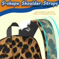 thumbnail image 5 of Black and Brown Leopard Print 17" School Backpacks for Teens,Waterproof Oxford Fabric,S-Shape Padded Straps for School,Travel,Hiking,Camping, 5 of 6