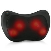 Belmint Shiatsu Pillow Massager with Heat, Infrared Heating, 4 Deep-Kneading Shiatsu Massage Nodes for Back, Neck and Shoulders