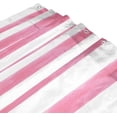 thumbnail image 3 of Pink and White Stripes Shower Curtain Bathroom Decorative Shower Curtain Waterproof Washable Reinforced Grommets, 72x72 Inch, 3 of 5