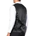 thumbnail image 3 of INSPIRE CHIC Men's Vest V-Neck Slim Fit Double-Breasted Party Disco Prom Nightclub Sequin Vest L Black, 3 of 5