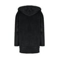 thumbnail image 6 of HAiming Womens Fuzzy Hooded Jacket Coat Button down Lapel Collar Oversize Tops Fall Winter Soft Warm Clothes, 6 of 9