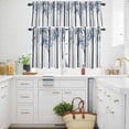 thumbnail image 3 of Forest Kitchen Curtains Valances and Tiers Set of 3 Tree Trunk Tier Curtains and Valance with Rod Pocket for Small Windows, 27.5"x36", 3 of 9