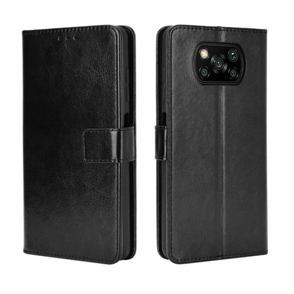 Funda tipo libro para Xiaomi Poco X3/X3 PRO, cartera todo‑en‑uno, funda multifuncional con tarjetero y correa de muñeca desmontable
