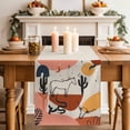 thumbnail image 2 of Table Runner 36 Inches Long for Kitchen Dining, Western Boho Dresser Scarf Farmhouse, Dining Table Decorations for Wedding/Parties, Modern Abstract Horse Cactus Plant Offwhite 13 x 36 In, 2 of 8