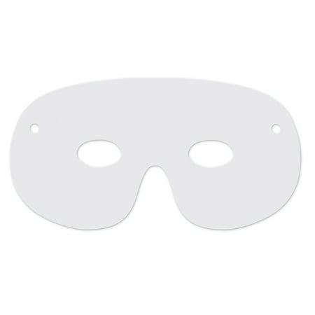 Chenille Kraft Die Cut Paper Masks, 7 1/2 x 3 1/2, White, 50 per Pack 4650