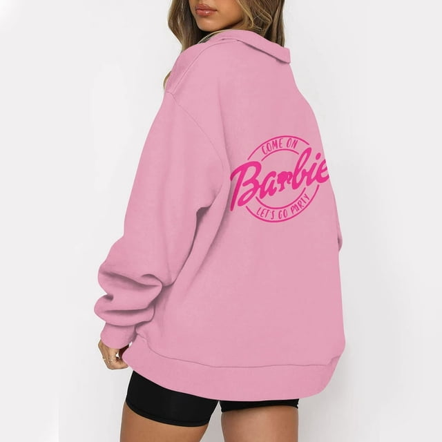 Mode Décontractée à Manches Longues Imprimé Floral Fermeture Éclair Épaule Extérieure Surdimensionnée Sweat-Shirts Noir S