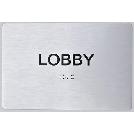 

LOBBY SIGN -(Aluminum Brush Silver size 6x9) The sensation line