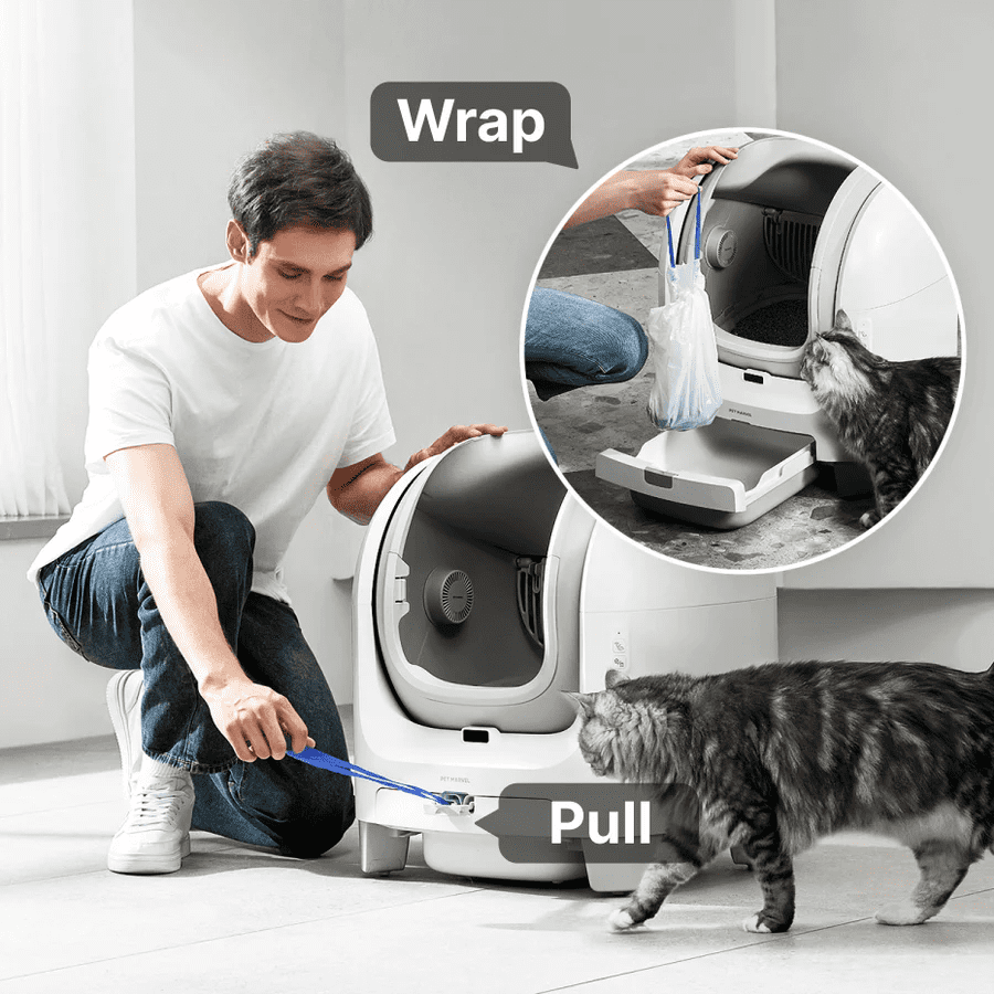 Smart Cat Litter Box, Self-Cleaning Litter Box for Multiple Cats with 4 Safety Sensors, APP Health Monitoring, Odor Control & Easy Cleaning for Cats, 70L