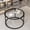 Black, variant on Round Glass Coffee Table for Living Room,Minimalist Modern Center Table with Metal Frame for Small Space,Easy Assembly,27 x 27In