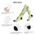 thumbnail image 5 of Lsque Avocado With Leaf And Flower Pattern Sport Compression Socks for Men & Women 15-20 mmHg Knee High Nurse Pregnant Running Medical and Travel Athletic, 5 of 6