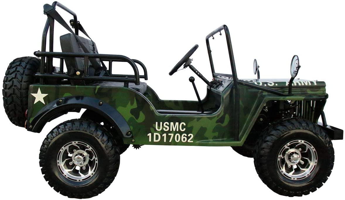 Ricky-power-sports RPS 2 Seater 125cc 7.75HP Gasoline Go-Kart - Camo Green