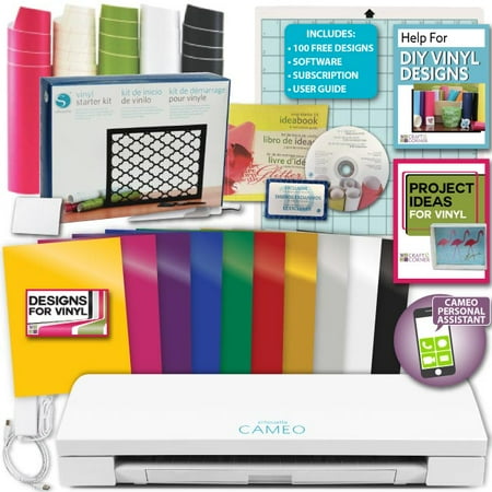 Silhouette Cameo 3 Machine Bundle Starter Vinyl 10 Oracal Sheets Designs Tools