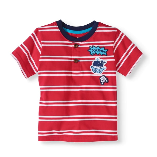 Garanimals Toddler Boy Short Sleeve Stripe Henley Top