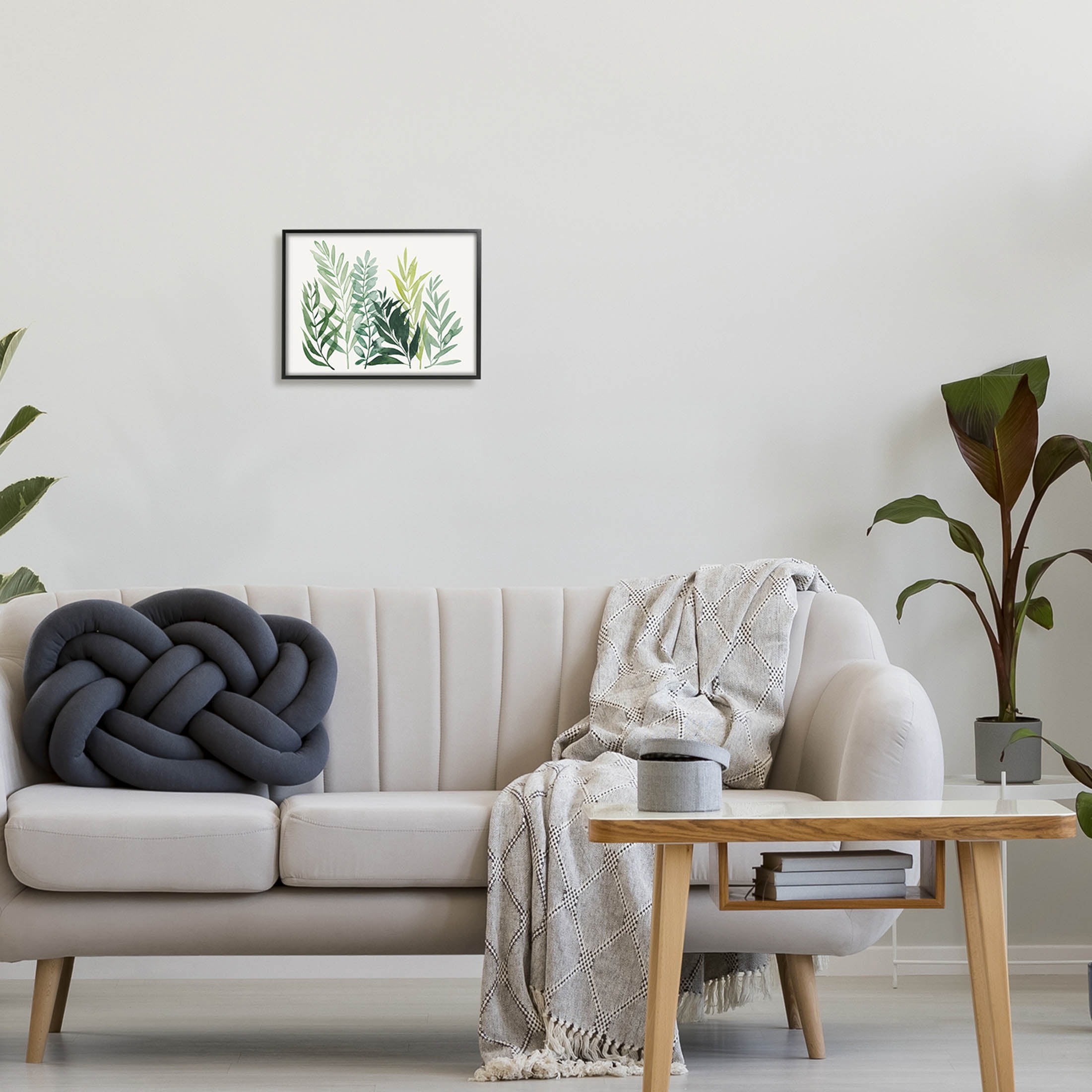 Stupell Industries Varied Grasses Botanical Leaves Graphic Art Black Framed Art Print Wall Art, Design by Grace Popp