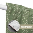 thumbnail image 4 of Sage Green Floral Swag Curtains for Kitchen/Bedroom/Living Room, Spring Flowers Scalloped Curtains 63 Inch Long, Rod Pocket Window Swag Topper Curtains Valances 2 Panels Set 36"x63", 4 of 8