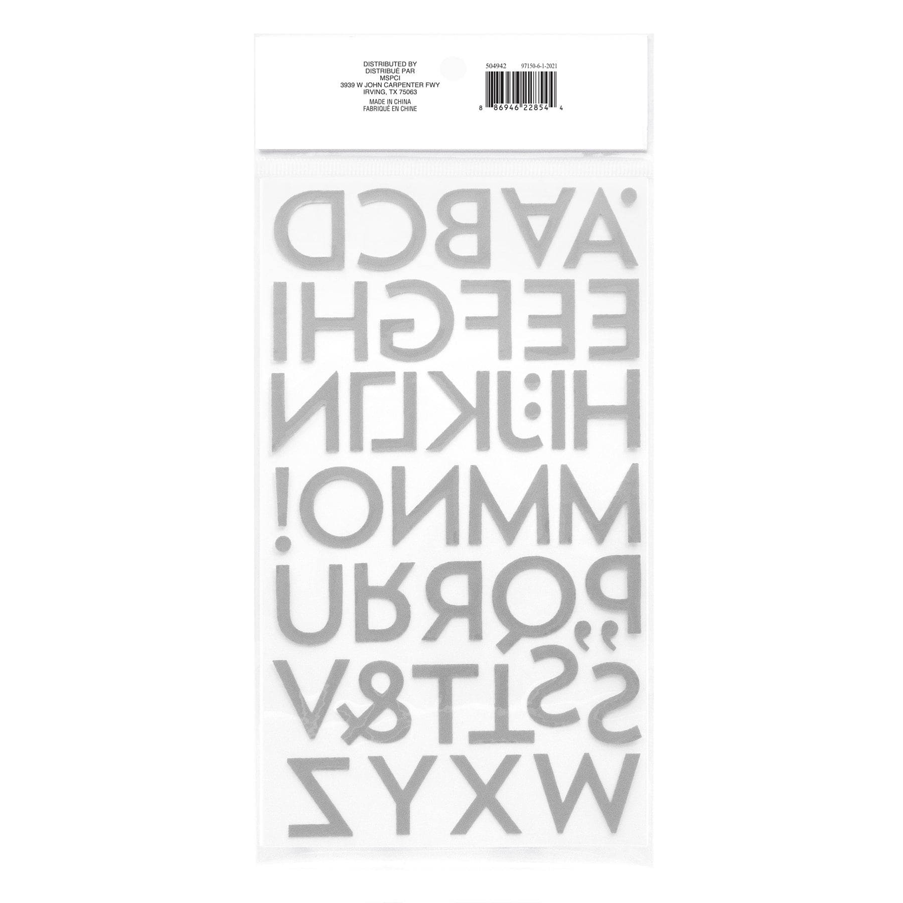 Recollections Silver Glitter Block Alphabet Stickers, 12 Packs: 86 ct. (1,032 total)