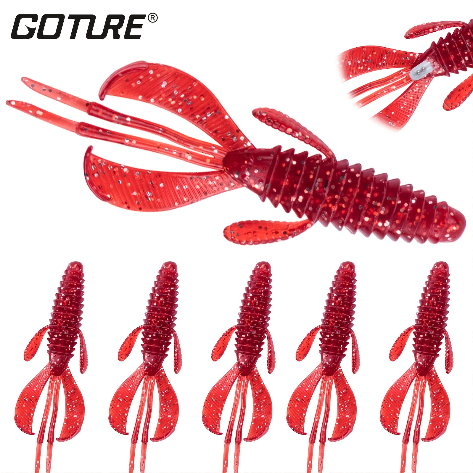Goture Fishing Soft Plastic Lures Kit Jig Head Hooks Crappie Lures Trout  Bass Fishing Worm Lures Crappie Jigs Fishing Lures Set with Tackl Box for Freshwater  Saltwater Fishing 