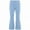 Blue, variant on Girls Yoga Pants with Pockets High Waisted Flare Leggings Bell Bottom Yoga Dress Pants Seamless Bootcut Pants