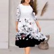 thumbnail image 1 of ICHUANYI Liquidación Mujer Moda Temperamento Mangas Impresas Cuello Redondo Vestido De Gran Tamaño ICHUANYI WER202308251909, 1 of 8