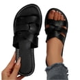 thumbnail image 4 of Women’s Open-Toe Hollow Flat Sandals, Comfortable Casual Slippers for Summer Beach & Outdoor Fashion, 37, 4 of 6