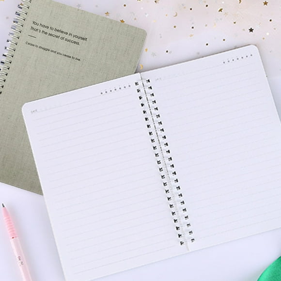 Coil Notebook A5/B5 | Daolin Paper Office Diary | Eye Protection Anti-Fatigue | Multi-Color Gray Blue | 27x18cm | Spiral Binding | Pack of 10 | Stationery Organizer