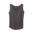 thumbnail image 2 of Tank Tops for Women Fashion Women's Casual Loose And Comfortable Solid Color Sleeveless Round-Neck Tank Top Dark Gray XL, 2 of 5