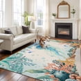 thumbnail image 2 of Large Area Rugs for Living Room Bedroom, Jellyfish Coastal 8'x10' Rug Washable Carpet Runner Indoor Outdoor, Summer Nautical Starfish Coral Beige Non Slip Floor Mats Rug for Kitchen, Patio, 2 of 8