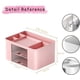 thumbnail image 2 of 1 organizador de escritorio (rosa), portalápices multifunción con 7 compartimentos, organizador de papelería con cajón, mesa de plástico para suministros de oficina ER, 2 of 5