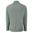 thumbnail image 3 of Men's-Cutter & Buck  Heather Green Portland Timbers Peshastin Eco Fleece Recycled Raglan Half-Zip Top, 3 of 3