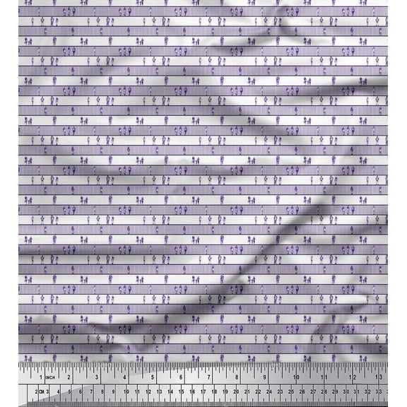Soimoi Velvet Fabric Human,Check & Stripe Shirting Print Sewing Fabric Yard 58 Inch Wide