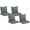Gray, variant on Demi Bonn 4 Pieces Outdoor Seating Cushions, Patio Chair Cushions with Seat & Backrest, Fade Resistant Seat Replacement Cushion Set, Blue