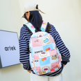 thumbnail image 2 of AMERTEER Cartoon Print Backpack Lightweight Bookbag Multifunctional Backpack (Light Pink), 2 of 2