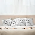 thumbnail image 4 of Ambesonne Black White Throw Pillow Cover 4 Pack, Soccer Ball in Net, 20", Black White, 4 of 5