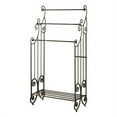 thumbnail image 3 of Pilaster Designs Bristol Metal Triple Towel Rack Organizer with Shelf in Pewter, 3 of 4