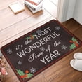 thumbnail image 5 of Indoor Outdoor Entry Way Doormat for Patio, Front Door, All Weather Exterior Doors Christmas Holiday Doormat Wonderful Time, 5 of 8
