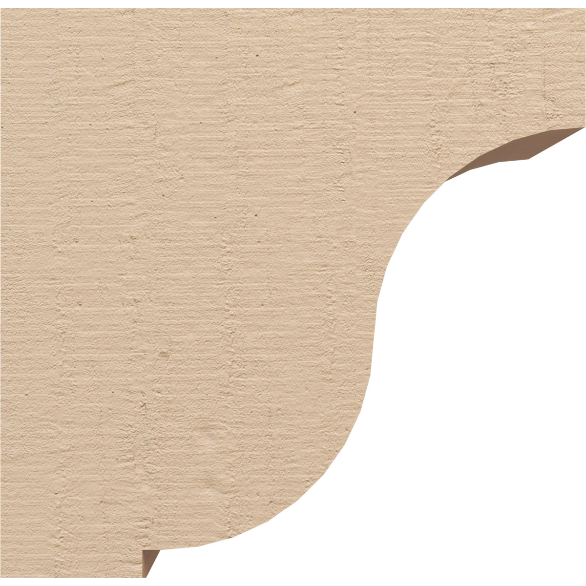 5"W x 10"D x 10"H Classic Van Buren Rough Cedar Woodgrain TimberThane Corbel, Primed Tan