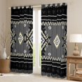 thumbnail image 2 of Erosebridal Bohemian Aztec Black Out Curtains, Gray Black Aesthetic Curtains Pack of 2 (42x63 Each), 2 of 6