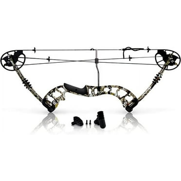 SereneLife Sharp Eye Camouflage Compound Bow - 320 FPS Hunting Camo Archery Gear 23.5”-30.5” Length