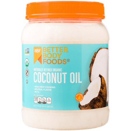 BetterBody Foods Naturally Refined Organic Coconut Oil, 56
