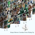 thumbnail image 6 of Multicolor Bigfoot and Sticker Pattern Shower Curtain 36"x72" ,Bathroom Decorative Shower Curtains Set with 12 Hooks,Modern Waterproof Washable Shower Curtain, 6 of 6