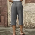 thumbnail image 6 of Luvrsol Capris for Women with Pockets Wide Leg Soft Breathable Casual Daily Cropped Trousers S-3XL, 6 of 9