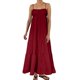 thumbnail image 1 of Vestido largo sin mangas de verano con tirantes finos y ribetes en contraste para mujer, 1 of 5