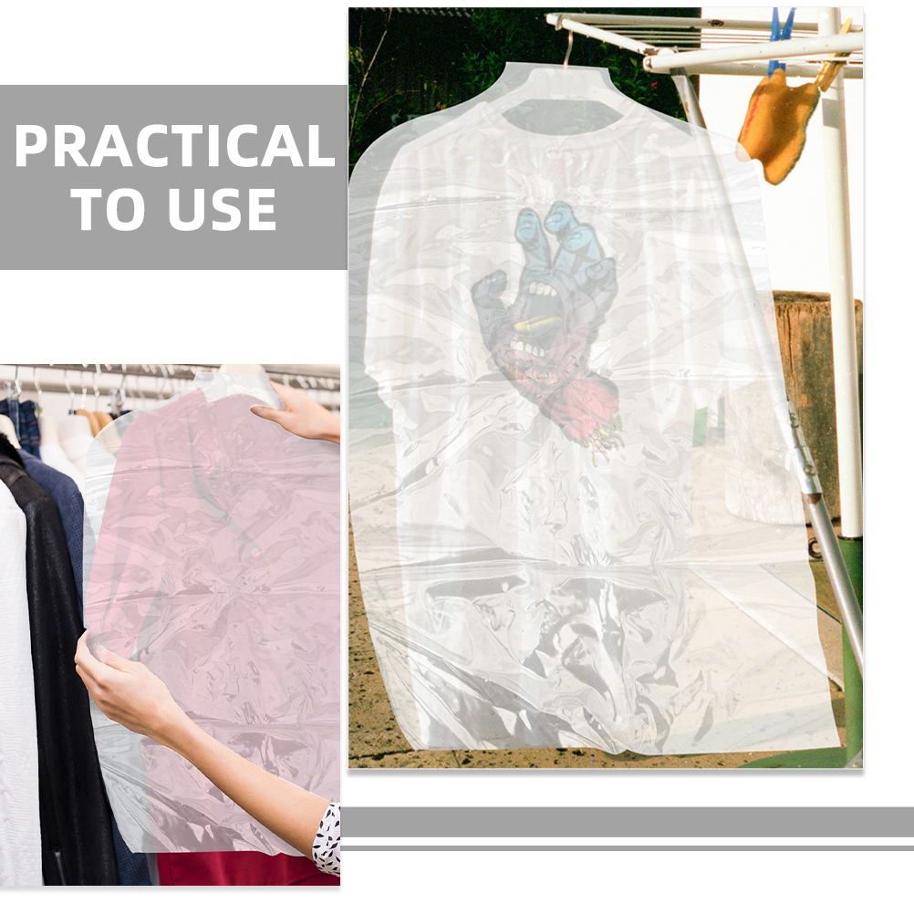 RENACLIPY Transparent Garment Bags, PVC Material for Home Storage, Protect Clothes and Wrinkles, Keep Wardrobe Organized