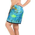 thumbnail image 3 of HAPPY BAY Women's Skirt Bathing Suit Cover-Up Beach Dress Summer Short Bikini Pareos Sarong Wraps Vacation Beachwear for Women One Size Flower, Blue, 3 of 4