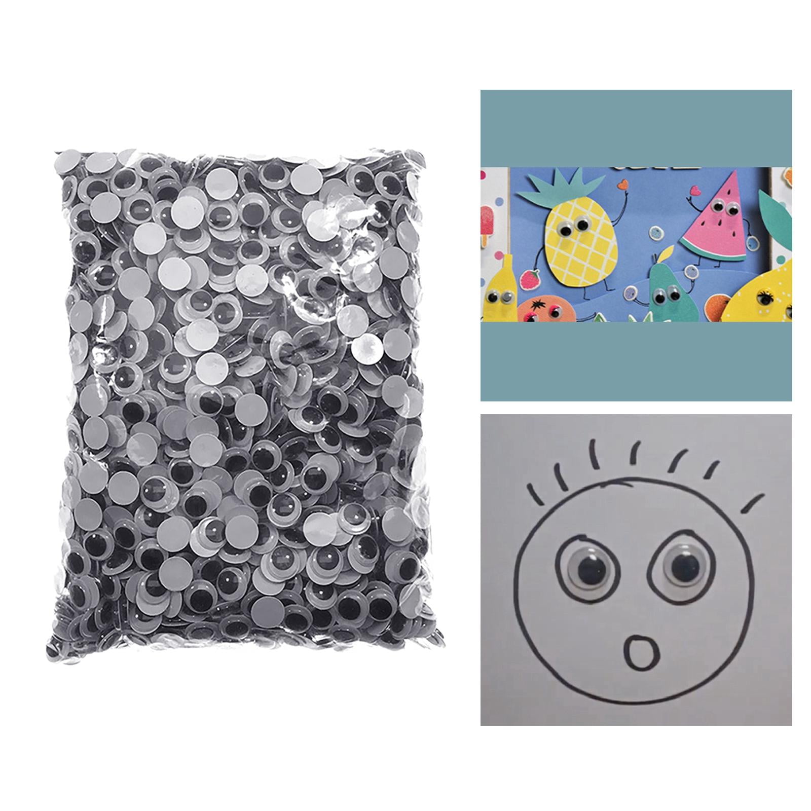 LeeQinersw Self-Adhesive Googly Eyes Wiggle Eyes Plastic for DIY Crafts Stuffed Animals 4000pcs 12mm