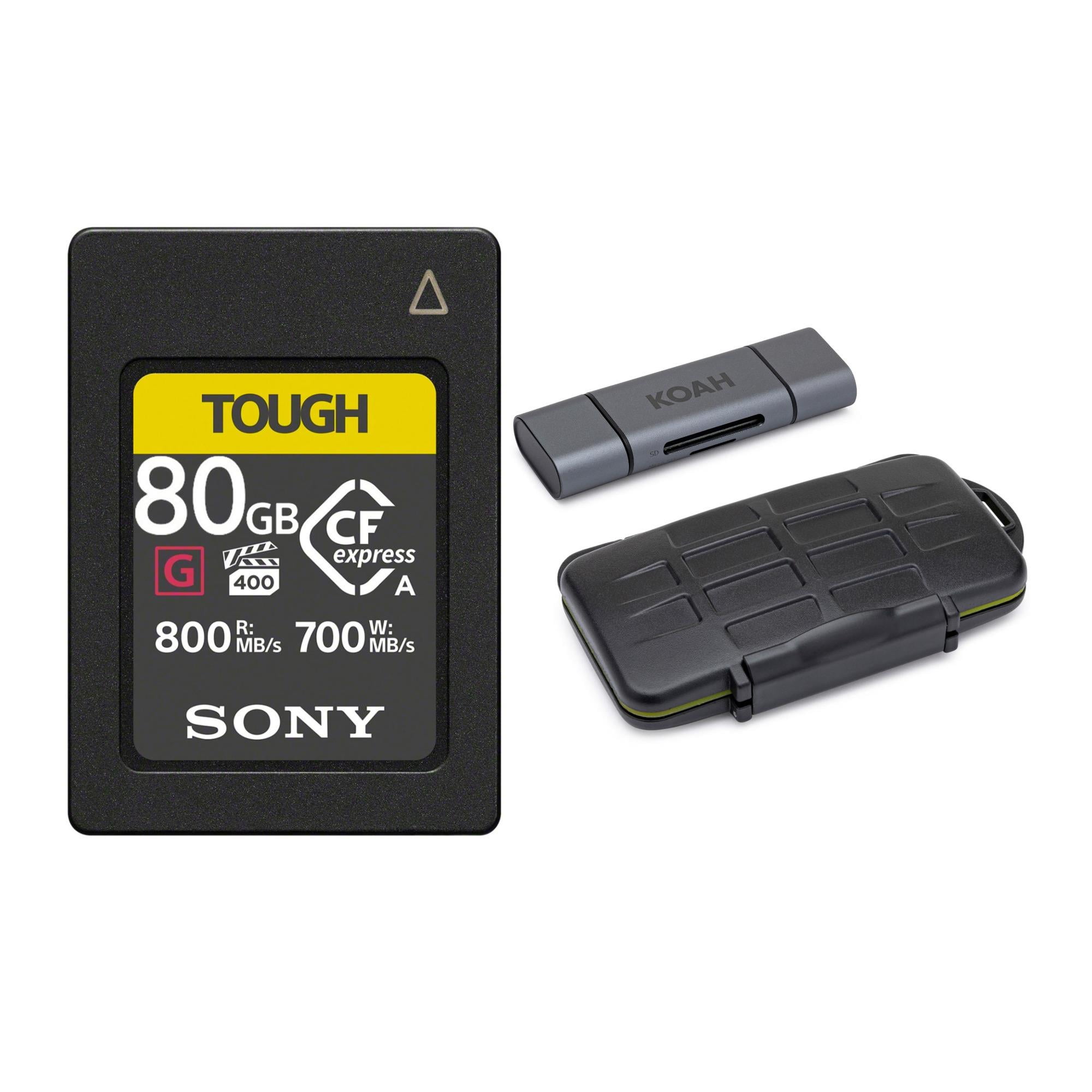 Sony CFexpress Type-A 80GB Memory Card and Storage Carrying Case