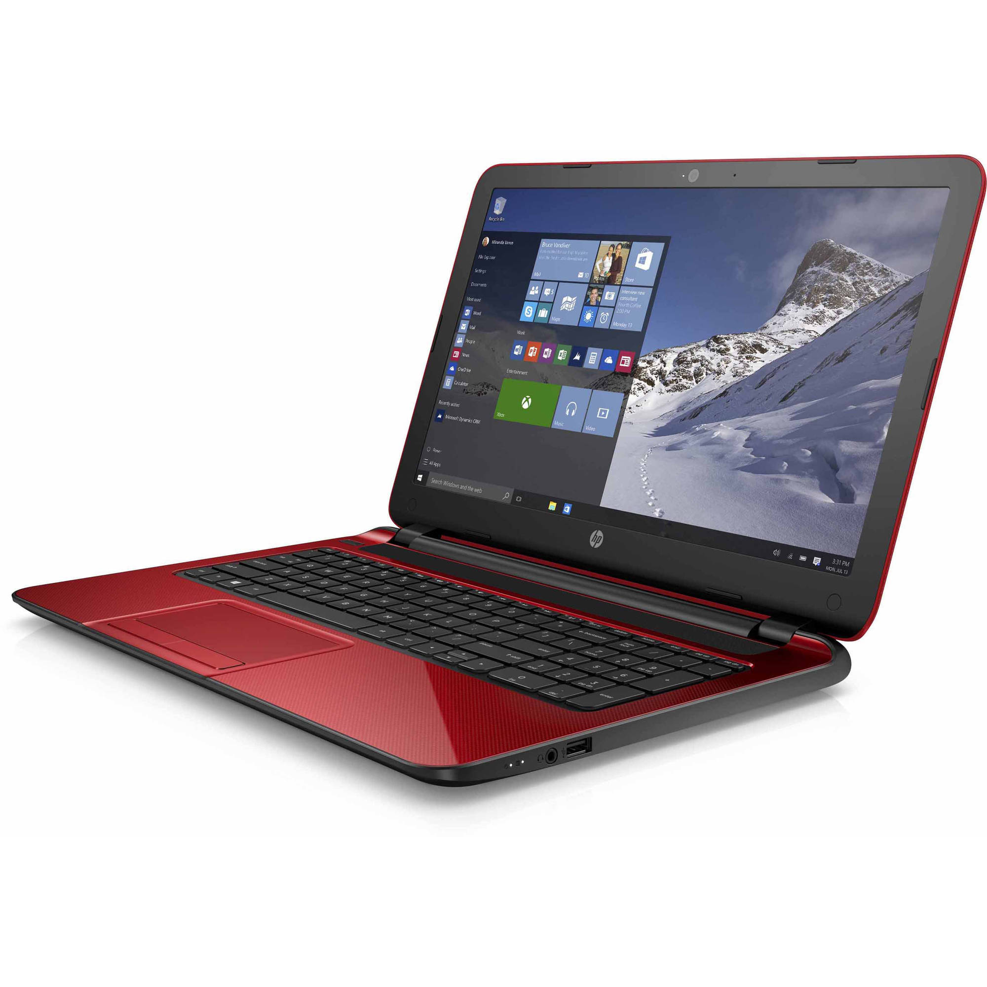HP Flyer Red 15.6" 15-f272wm Laptop PC with Intel Pentium N3540 Processor, 4GB Memory, 500GB Hard Drive and Windows 10 Home - image 2 of 4