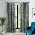thumbnail image 2 of The Cozy Creation 52 in Wide Heavy Thick Velvet Curtains for Living Room - Rod Pocket Blackout Crushed Soft Shiny Velvet Curtain Drapes,Silver Velvet, 1 Panel, 52" W x 36" L, 2 of 5
