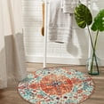 thumbnail image 2 of Wonnitar 3'Round Bohemian Medallion Rug,Oriental Distressed Small Round Area Rug Vintage Washable Entryway Foyer Mat Non-Slip Non-Shedding Low-Pile Sofa Bathroom Carpet, 2 of 6
