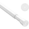 thumbnail image 1 of White Adjustable Tension Curtain Rod 28-45 Inch No Drilling Spring Loaded Window Rod for Bedroom Doorway Window Closet 1 Pack, 1 of 5